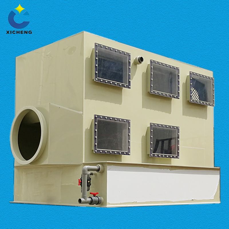 Industrial chemical scrubber-waste gas treatment system