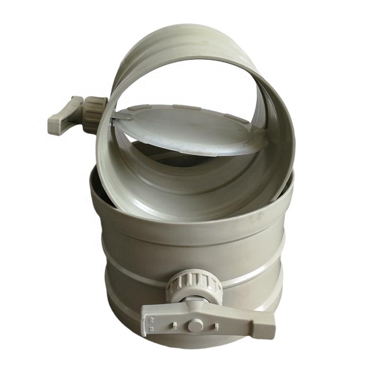 Air Flow Control Fittings PP Butterfly dampers, electric Air Damper, Manual Air dampers