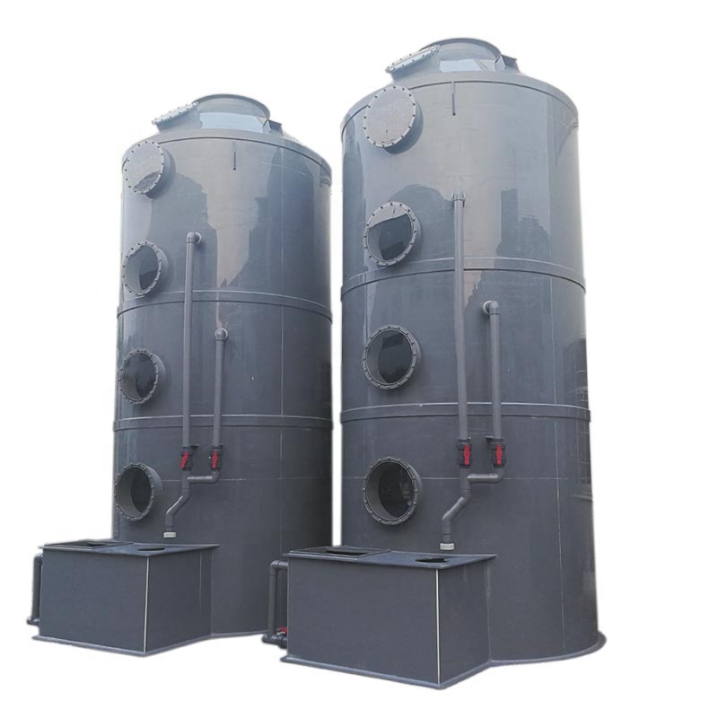 Fume ,acids, soluble gasses, chemicals, and odor remove by vertical shapep packed Bed Wet Scrubber/gas washers /scrubbers system