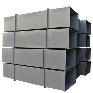 Plastic Ventilation Customized Square Air Duct Polypropylene Pipe