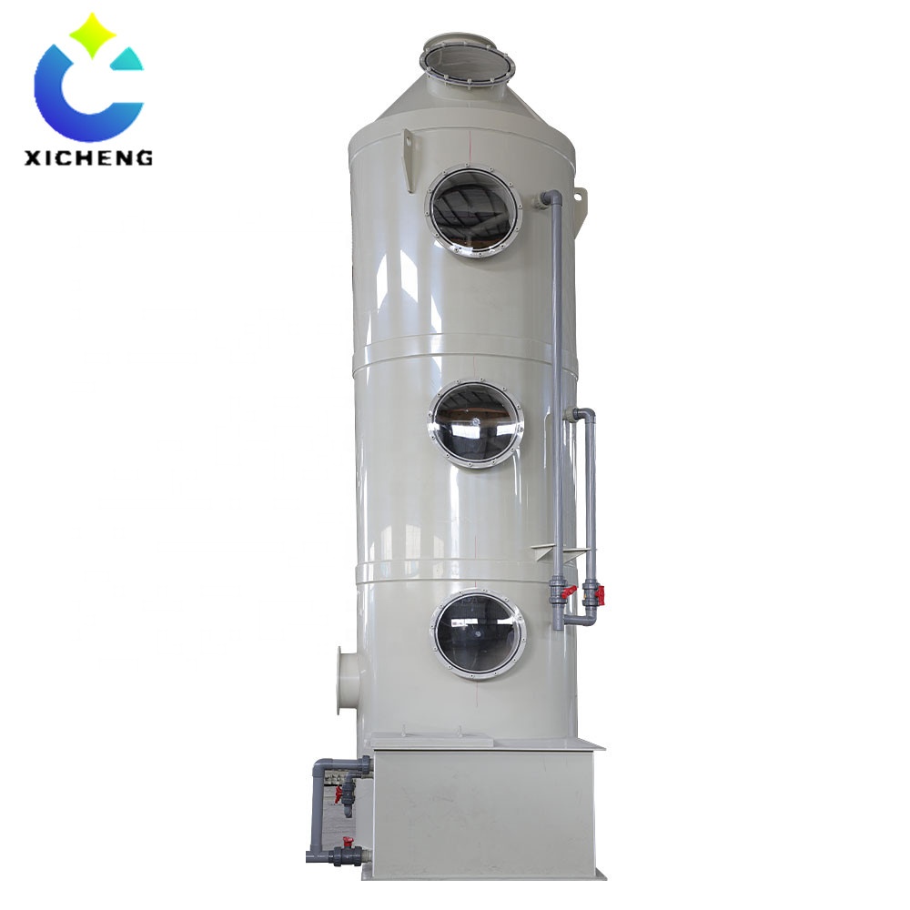 Industrial wet spraying purification gas scrubber